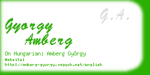 gyorgy amberg business card